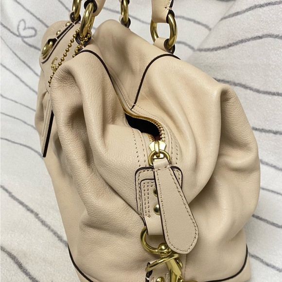 Coach Ashley Cream Leather Satchel - Picture 4 of 11